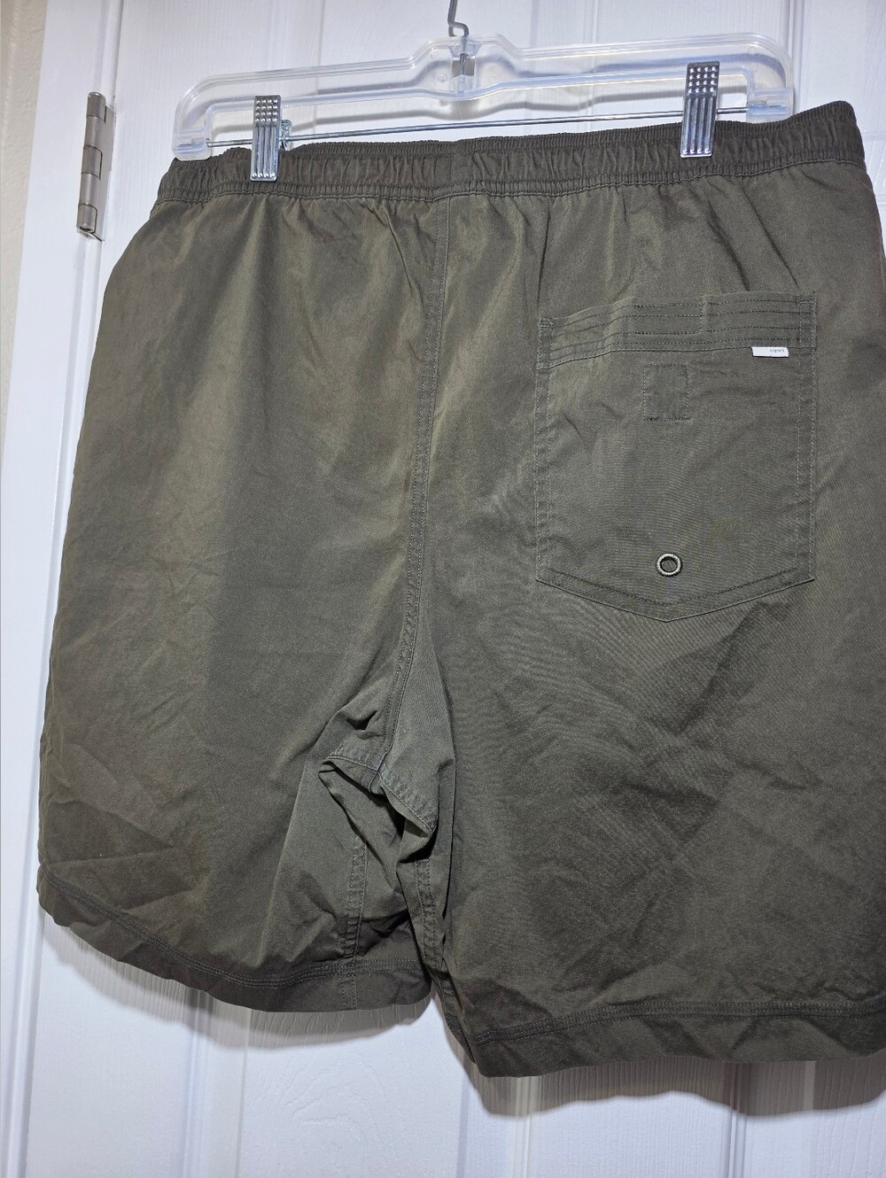 Vuori Men's Banks Hybrid Swim Shorts Olive Green Size L Lined Stretch Pocket - Picture 5 of 9